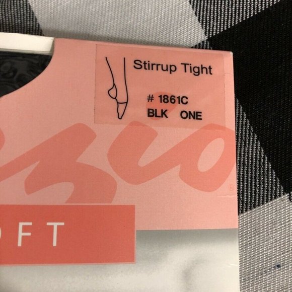 Capezio Ultra Soft Black Girls Tights Dance Ballet - Picture 3 of 5